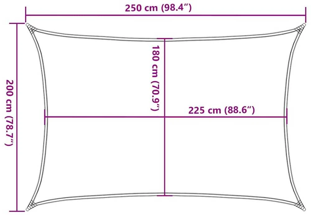 Uždanga nuo saulės, taupe spalvos, 2x2,5m, HDPE, 160g/m²