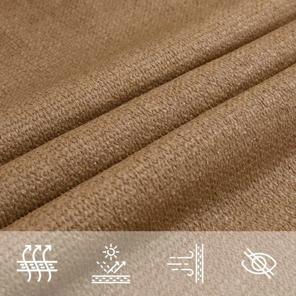 Uždanga nuo saulės, taupe spalvos, 2x2m, HDPE, 160g/m²