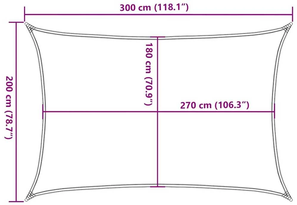 Uždanga nuo saulės, taupe spalvos, 2x3m, HDPE, 160g/m²