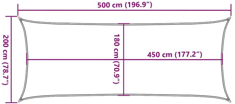 Uždanga nuo saulės, taupe spalvos, 2x5m, HDPE, 160g/m²