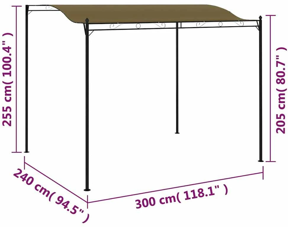 Uždanga nuo saulės, taupe spalvos, 3x2,4m, 180g/m²