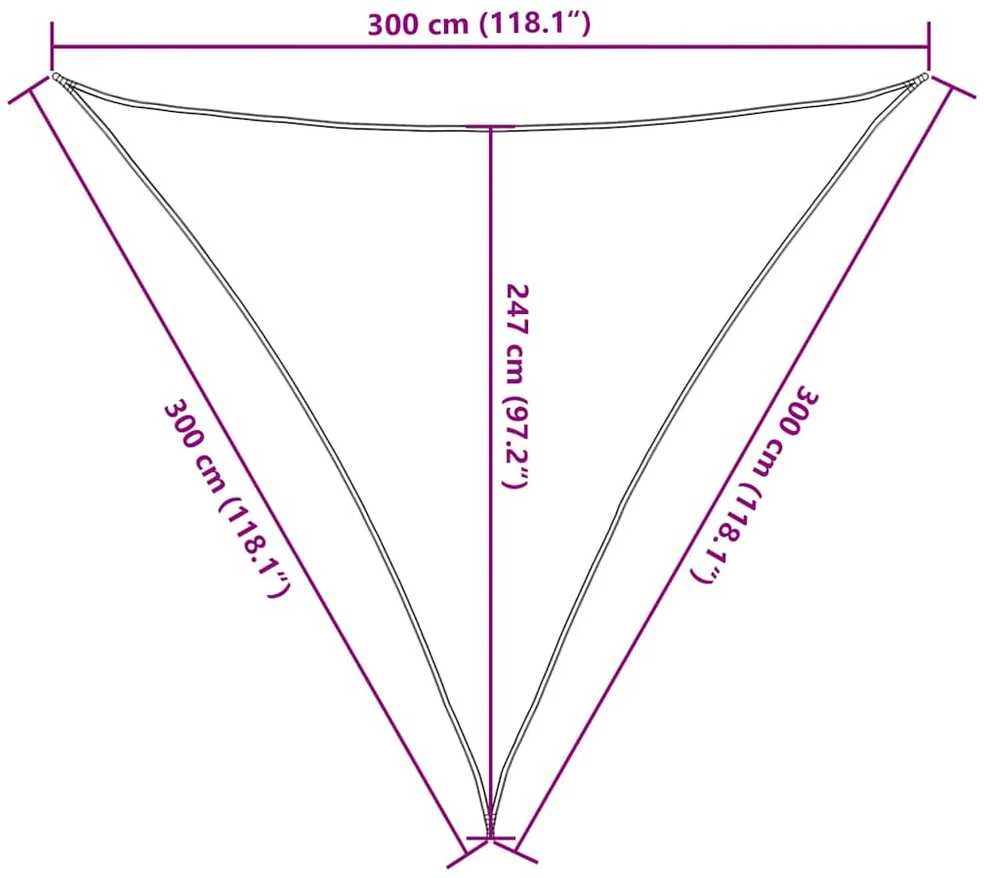 Uždanga nuo saulės, taupe spalvos, 3x3x3m, HDPE, 160g/m²