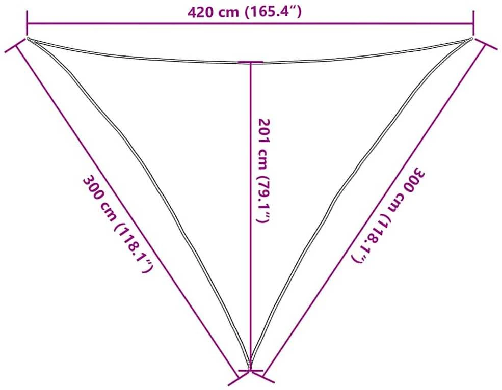 Uždanga nuo saulės, taupe spalvos, 3x3x4,2m, HDPE, 160g/m²