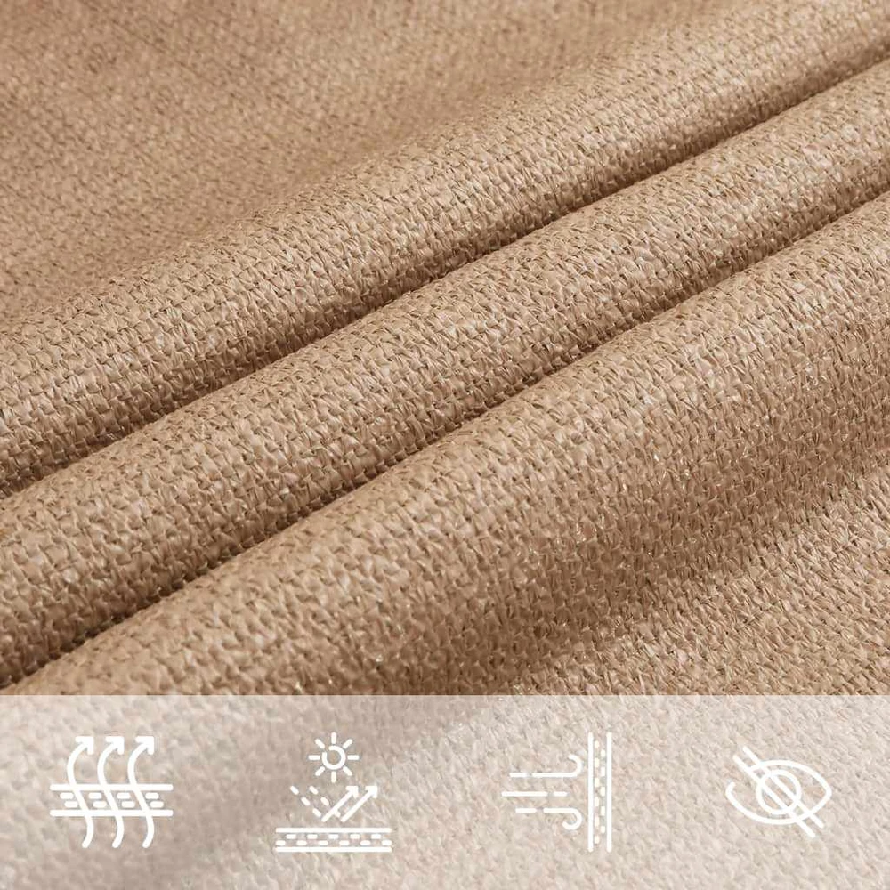 Uždanga nuo saulės, taupe spalvos, 3x4x4m, HDPE, 160g/m²