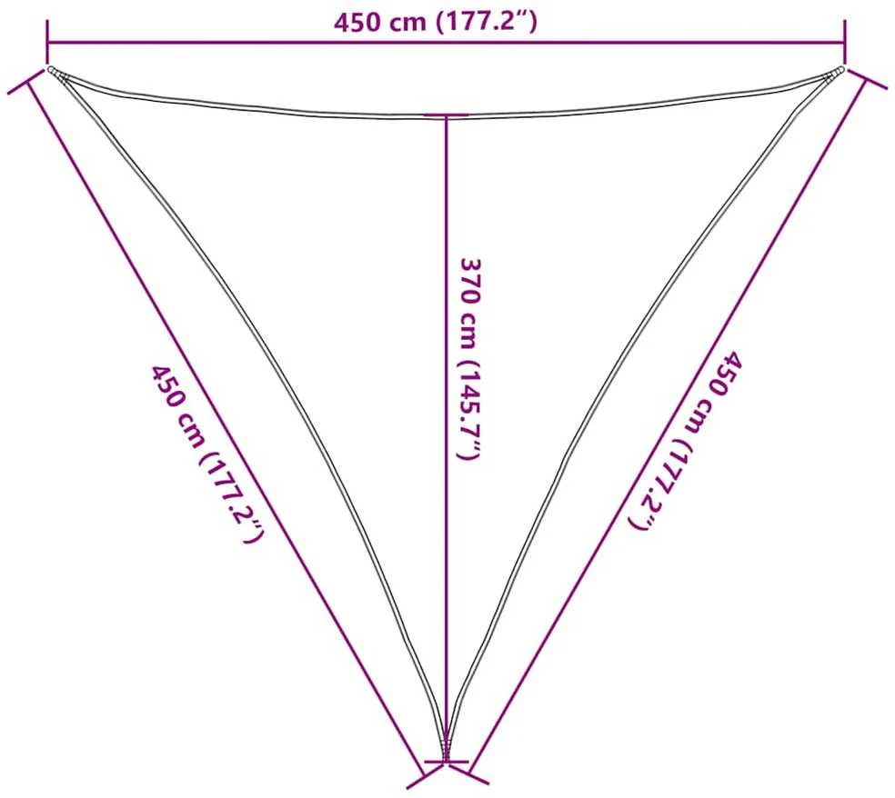 Uždanga nuo saulės, taupe spalvos, 4,5x4,5x4,5m, HDPE, 160g/m²