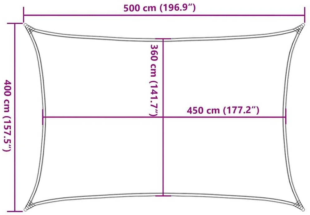 Uždanga nuo saulės, taupe spalvos, 4x5m, HDPE, 160g/m²