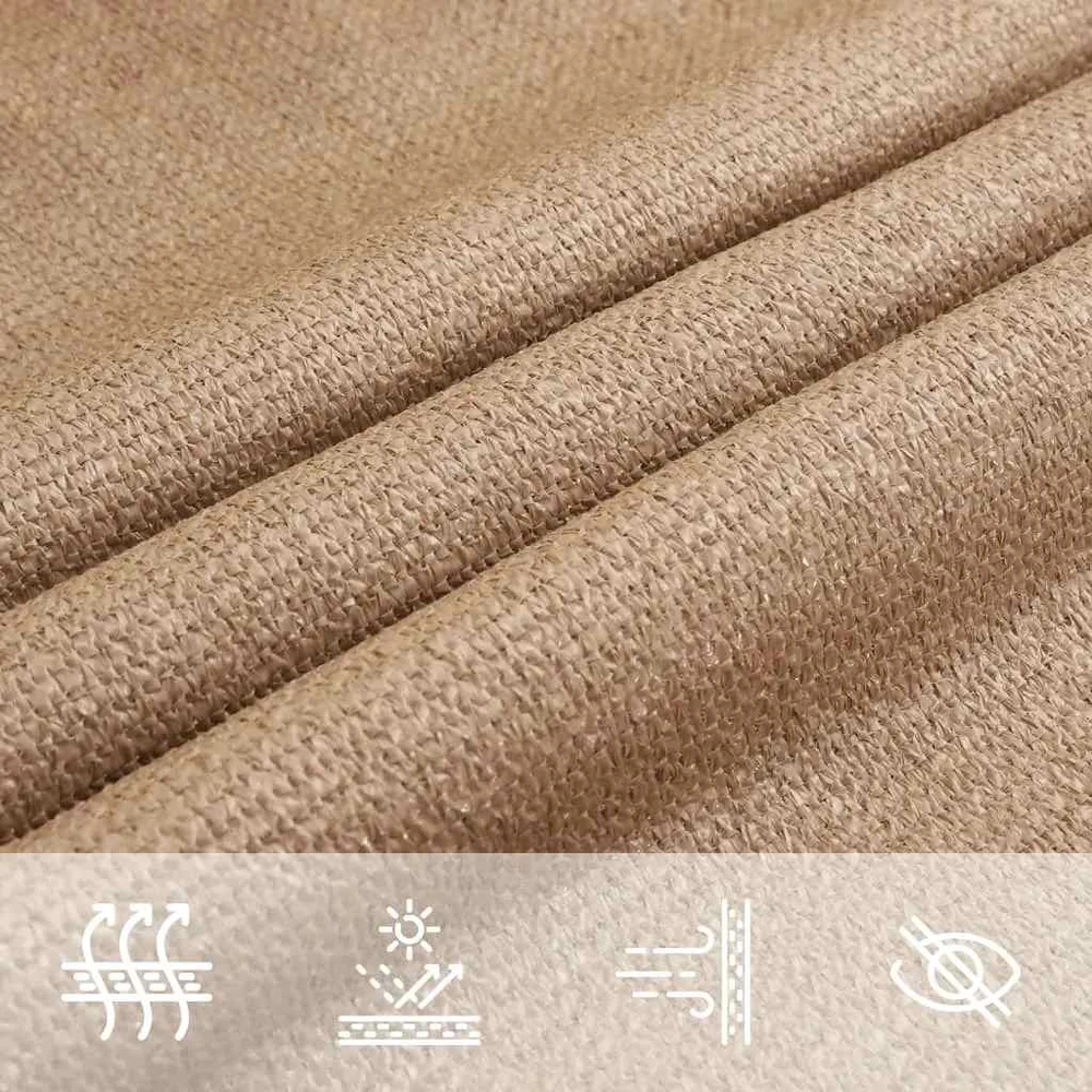 Uždanga nuo saulės, taupe spalvos, 5x7m, HDPE, 160g/m²