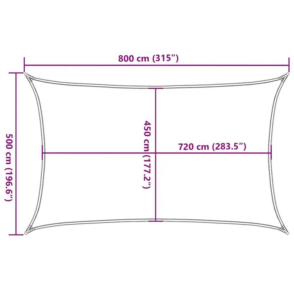 Uždanga nuo saulės, taupe spalvos, 5x8m, HDPE, 160g/m²