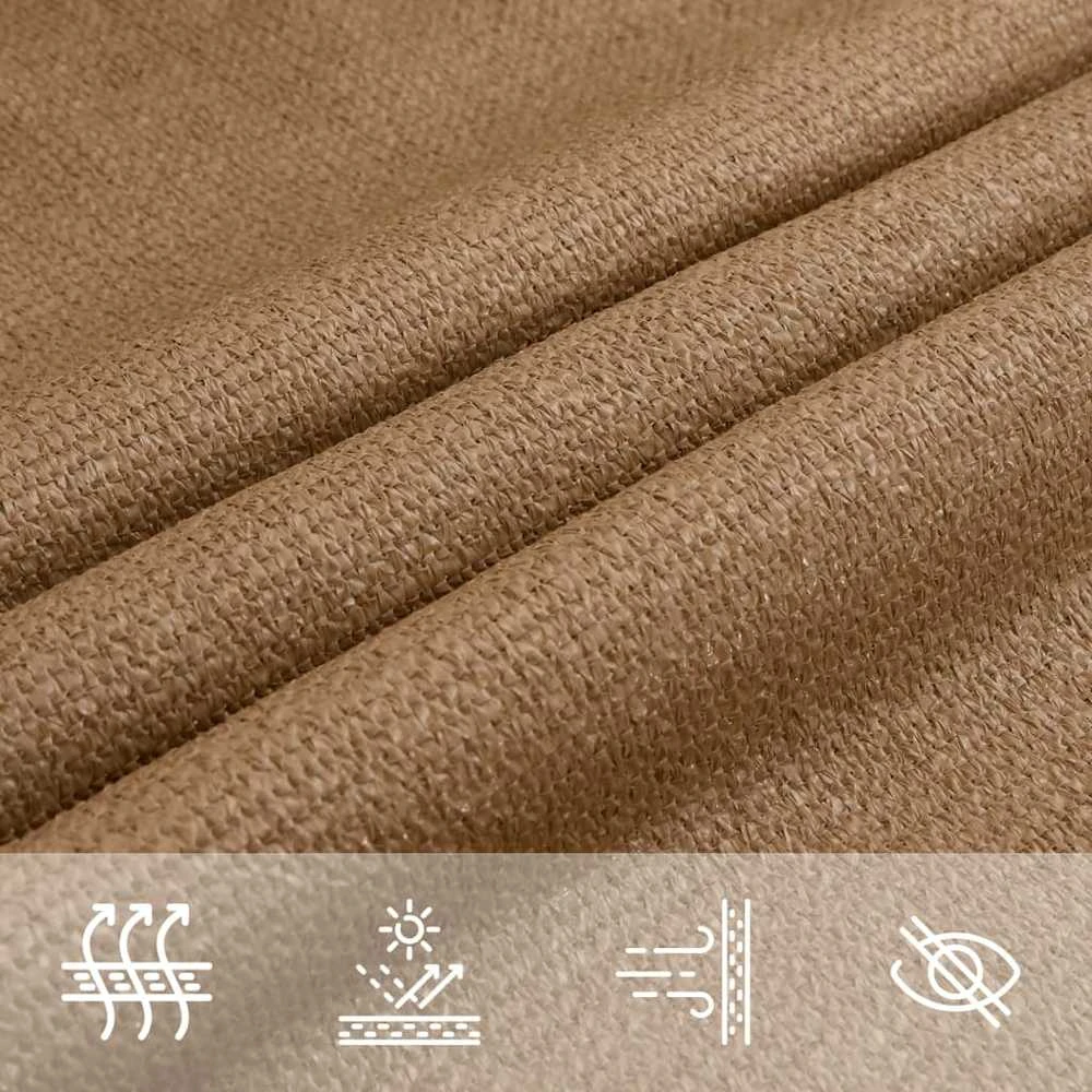 Uždanga nuo saulės, taupe spalvos, 6x6x6m, HDPE, 160g/m²