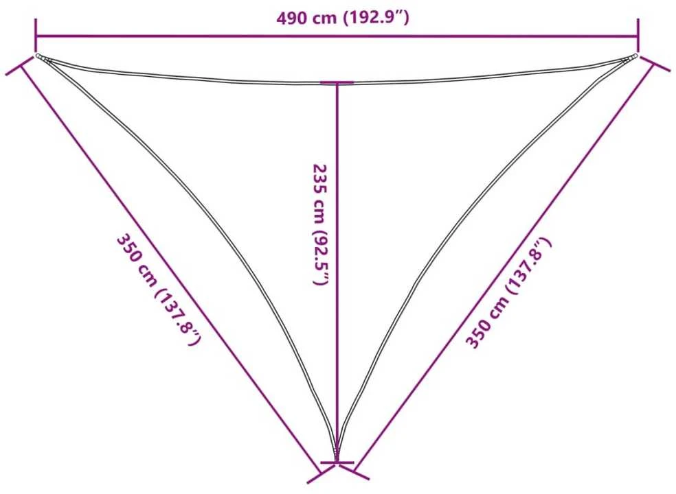 Uždanga nuo saulės, terakota, 3,5x3,5x4,9 m, oksfordo audinys