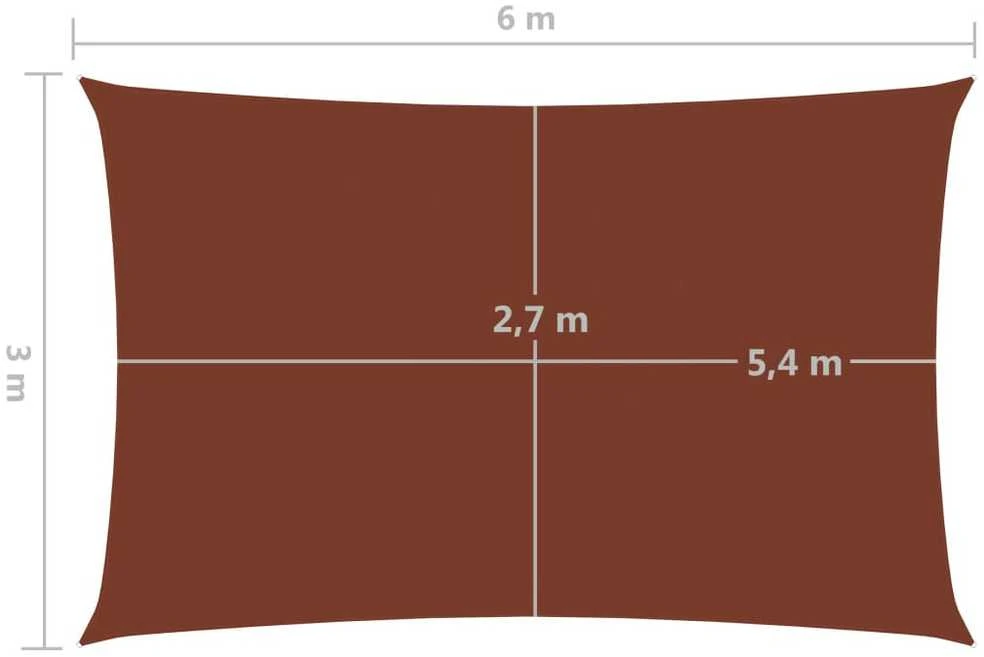Uždanga nuo saulės, terakota, 3x6m, oksfordo audinys