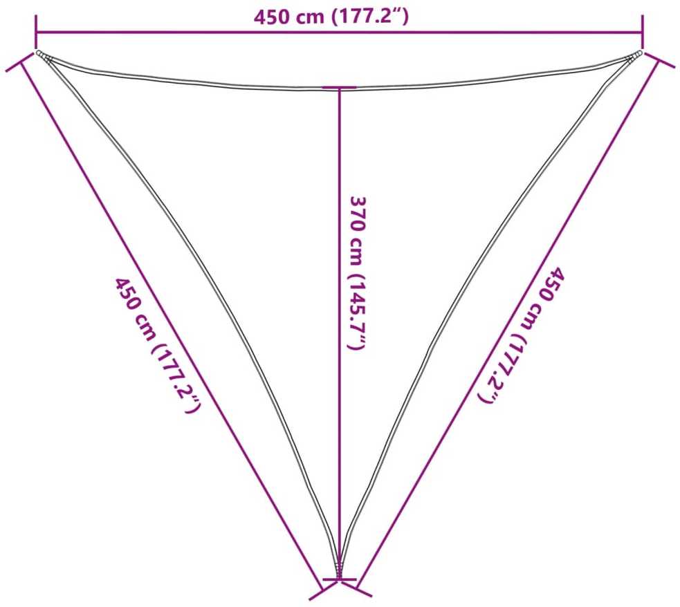 Uždanga nuo saulės, terakota, 4,5x4,5x4,5m, HDPE, 160g/m²