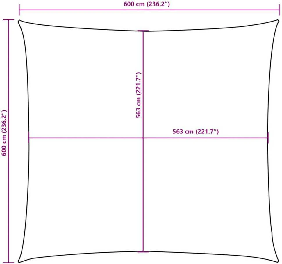 Uždanga nuo saulės, terakota, 6x6m, oksfordo audinys