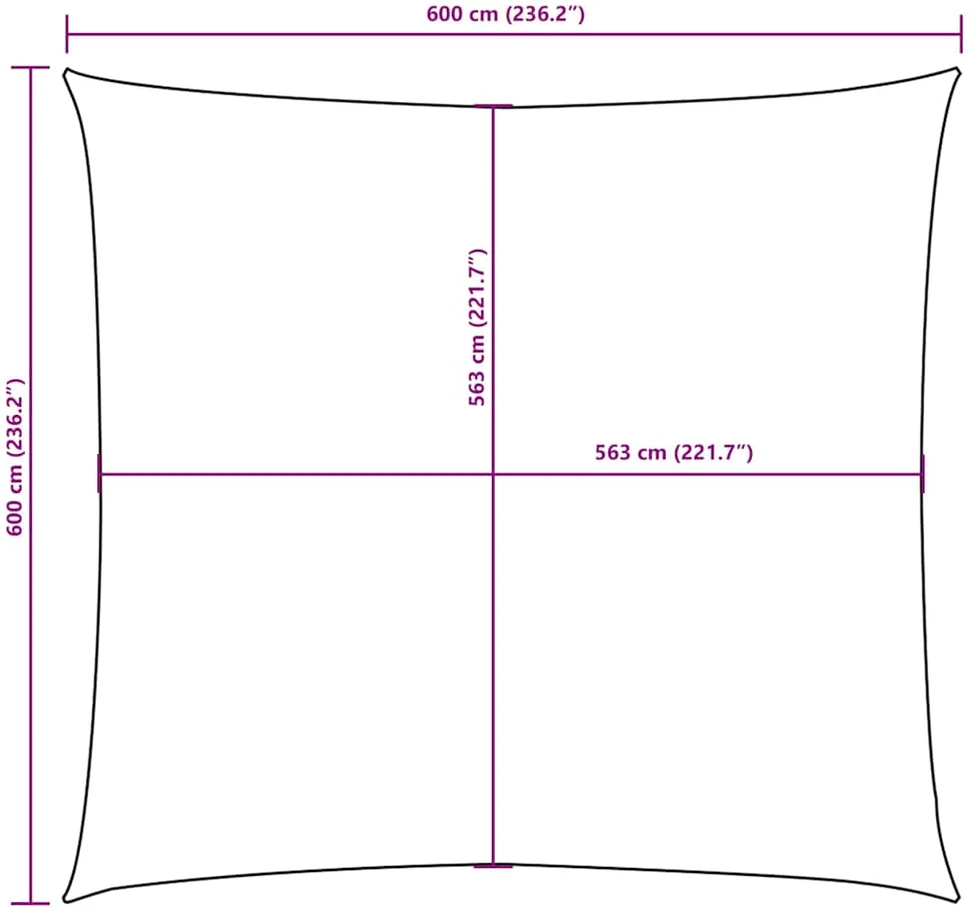 Uždanga nuo saulės, terakota, 6x6m, oksfordo audinys