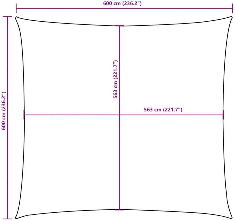 Uždanga nuo saulės, terakota, 6x6m, oksfordo audinys