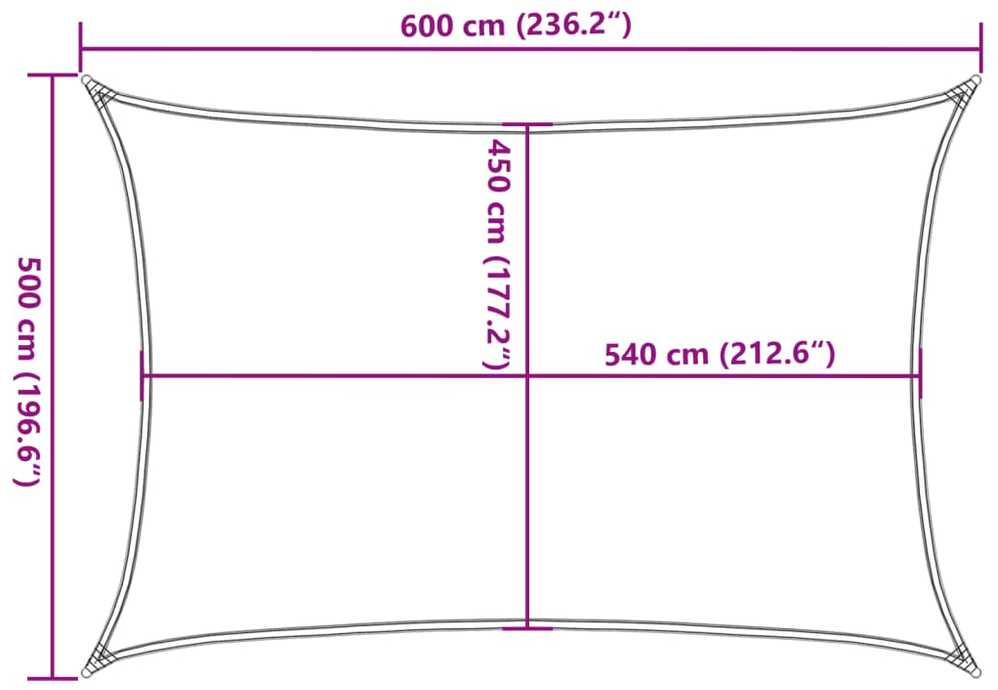 Uždanga nuo saulės, terakota spalvos, 5x6m, HDPE, 160g/m²