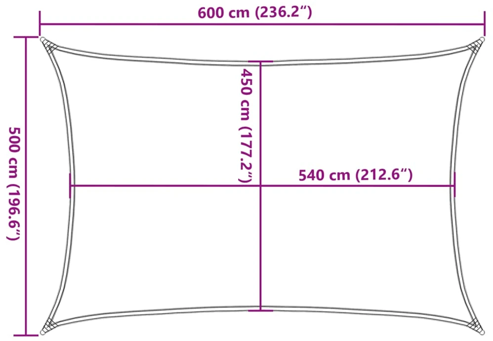Uždanga nuo saulės, terakota spalvos, 5x6m, HDPE, 160g/m²