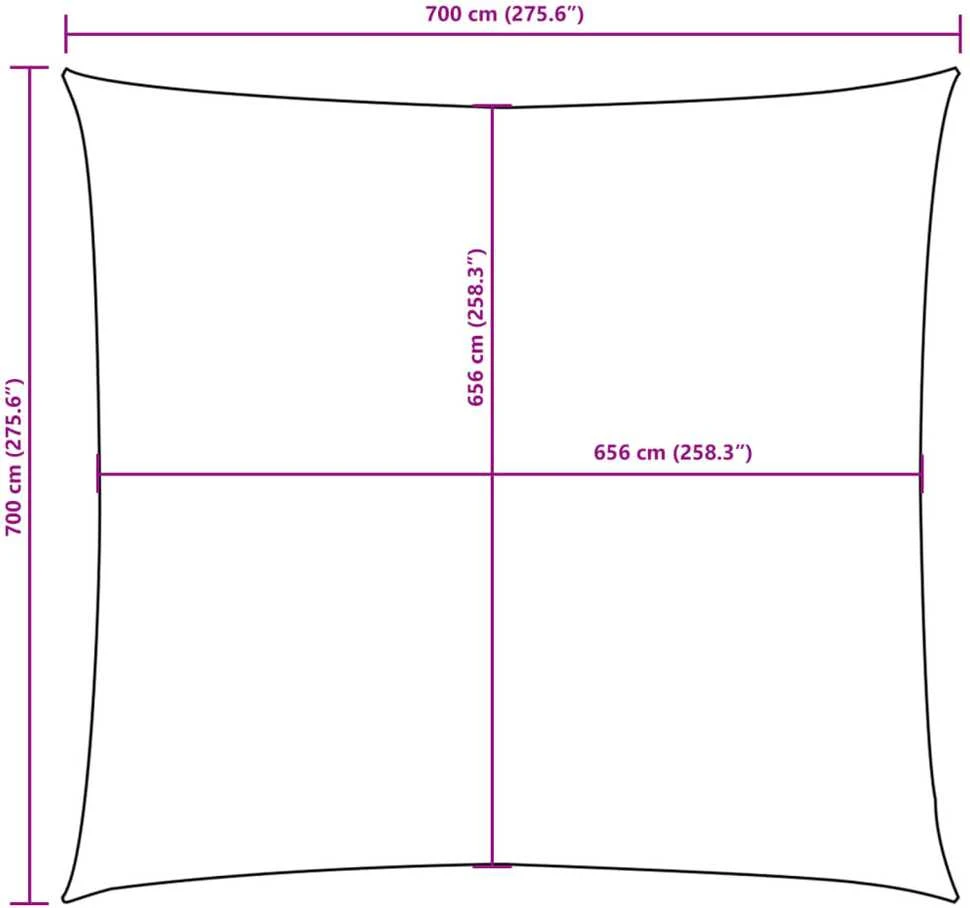 Uždanga nuo saulės, žalia, 2x2m, oksfordo audinys, kvadratinė