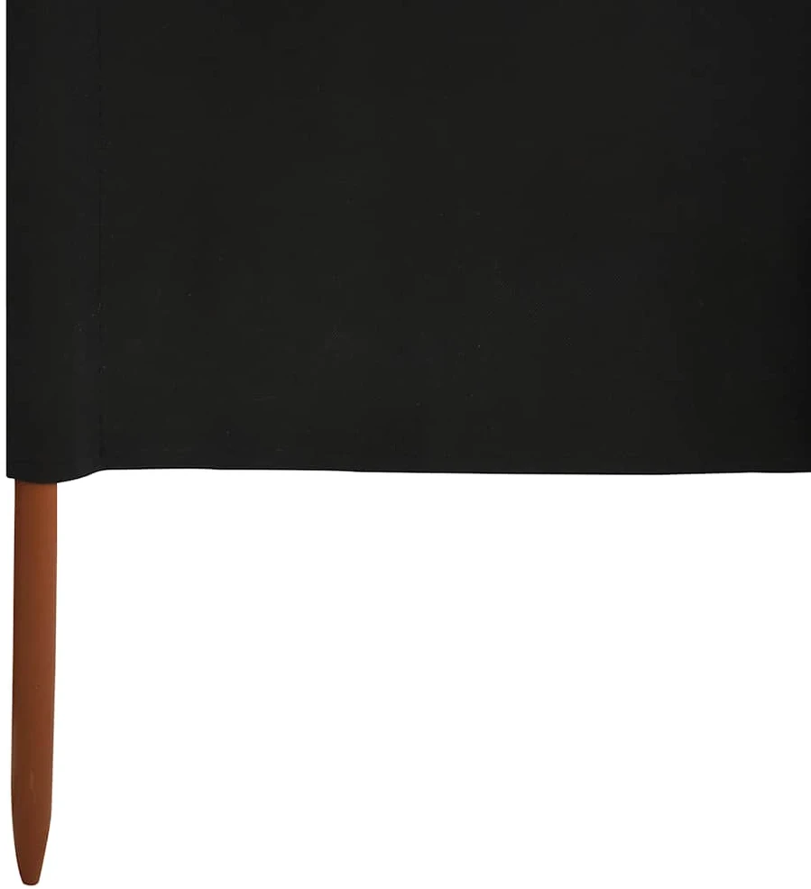 Uždanga nuo vėjo, 3 plokštės, juoda, 400x120cm, audinys