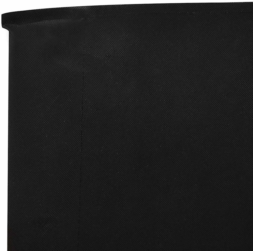 Uždanga nuo vėjo, 3 plokštės, juoda, 400x120cm, audinys