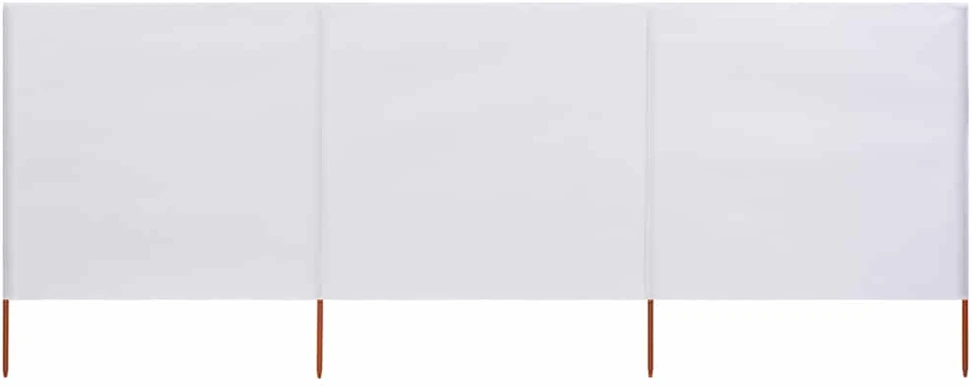 Uždanga nuo vėjo, 3 plokštės, smėlio balta, 400x160cm, audinys