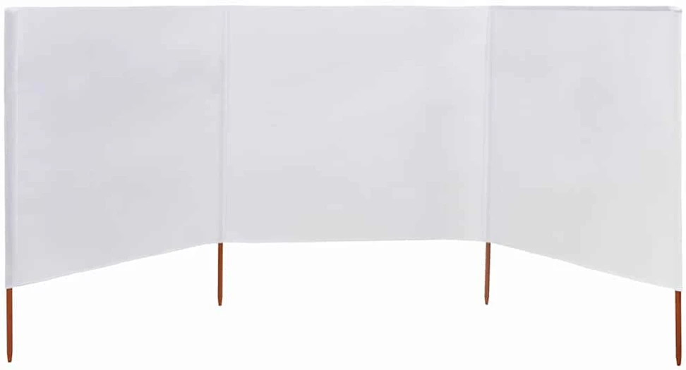 Uždanga nuo vėjo, 3 plokštės, smėlio balta, 400x160cm, audinys