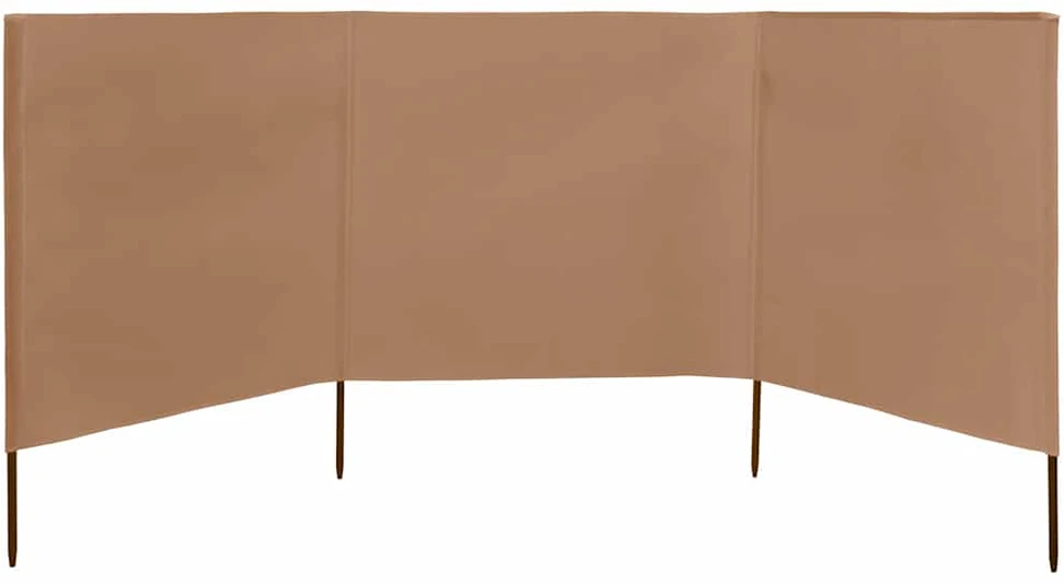 Uždanga nuo vėjo, 3 plokštės, taupe spalvos, 400x80cm, audinys