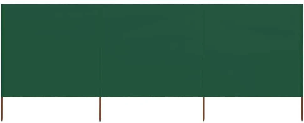 Uždanga nuo vėjo, 3 plokštės, žalios spalvos, 400x80cm, audinys