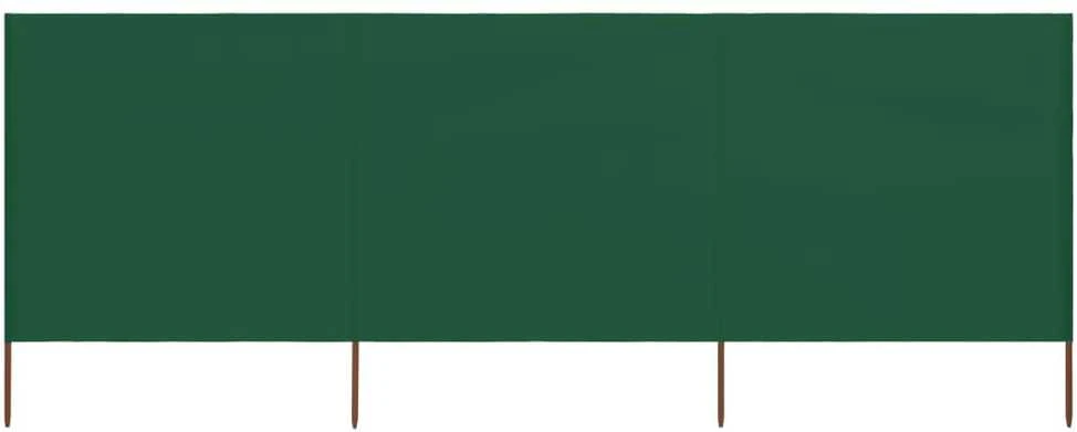 Uždanga nuo vėjo, 3 plokštės, žalios spalvos, 400x80cm, audinys