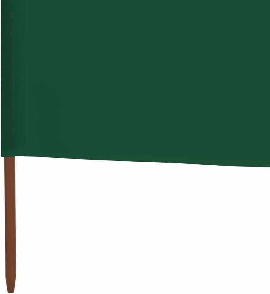 Uždanga nuo vėjo, 3 plokštės, žalios spalvos, 400x80cm, audinys