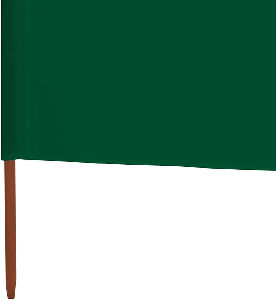 Uždanga nuo vėjo, 3 plokštės, žalios spalvos, 400x80cm, audinys