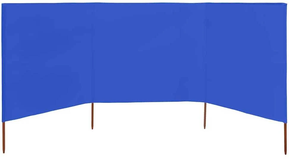 Uždanga nuo vėjo, 3 plokštės, žydra, 400x120cm, audinys