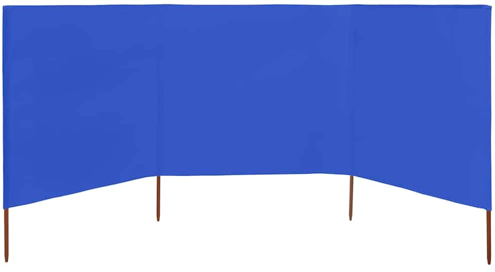 Uždanga nuo vėjo, 3 plokštės, žydra, 400x120cm, audinys