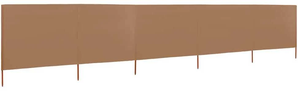 Uždanga nuo vėjo, 5 plokštės, taupe spalvos, 600x120cm, audinys