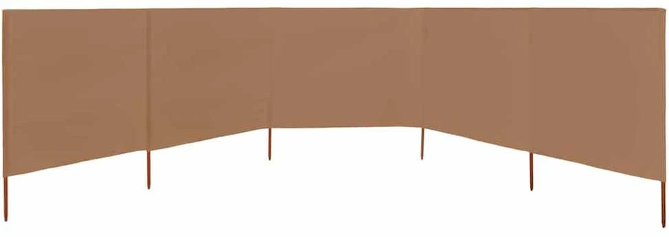 Uždanga nuo vėjo, 5 plokštės, taupe spalvos, 600x120cm, audinys
