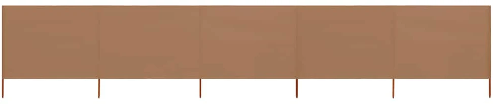 Uždanga nuo vėjo, 5 plokštės, taupe spalvos, 600x120cm, audinys