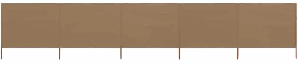 Uždanga nuo vėjo, 5 plokštės, taupe spalvos, 600x120cm, audinys