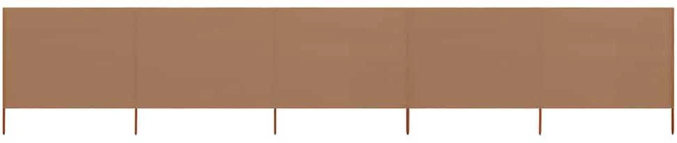Uždanga nuo vėjo, 5 plokštės, taupe spalvos, 600x120cm, audinys