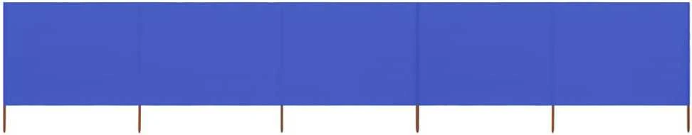 Uždanga nuo vėjo, 5 plokštės, žydra, 600x120cm, audinys