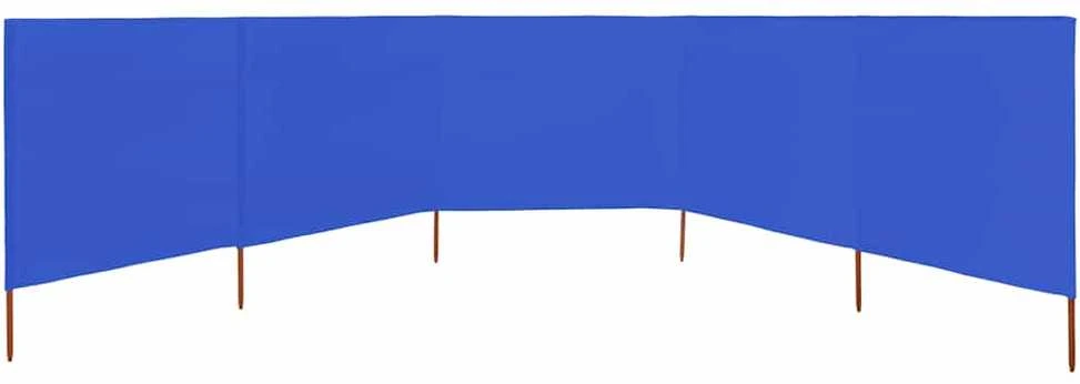 Uždanga nuo vėjo, 5 plokštės, žydra, 600x160cm, audinys