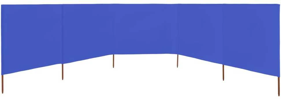 Uždanga nuo vėjo, 5 plokštės, žydra, 600x160cm, audinys