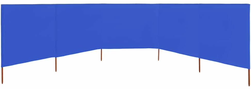 Uždanga nuo vėjo, 5 plokštės, žydra, 600x160cm, audinys