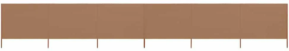 Uždanga nuo vėjo, 6 plokštės, taupe spalvos, 800x120cm, audinys