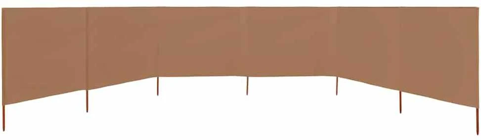 Uždanga nuo vėjo, 6 plokštės, taupe spalvos, 800x120cm, audinys