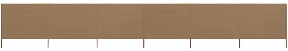 Uždanga nuo vėjo, 6 plokštės, taupe spalvos, 800x120cm, audinys