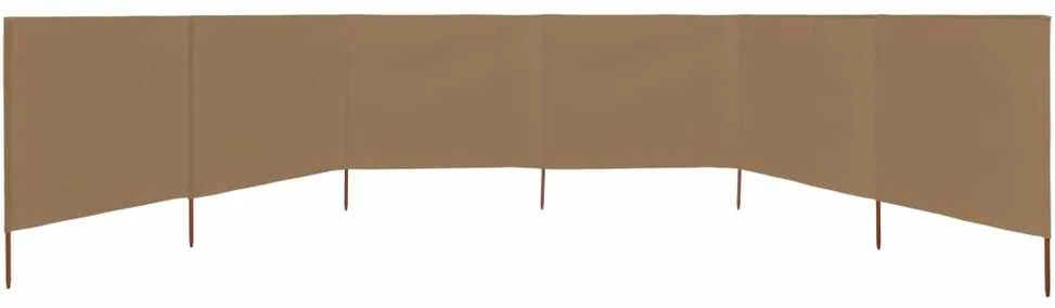 Uždanga nuo vėjo, 6 plokštės, taupe spalvos, 800x120cm, audinys