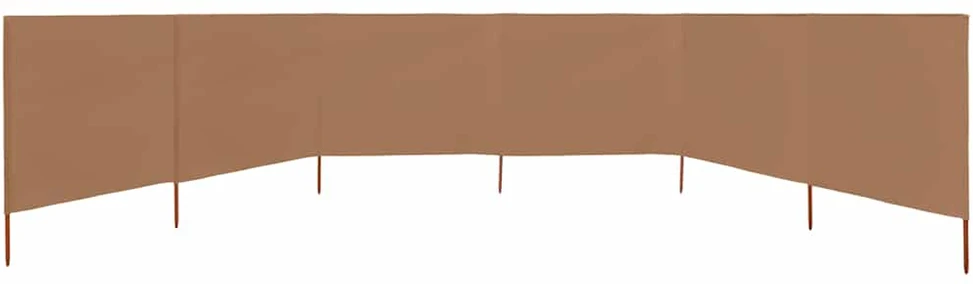 Uždanga nuo vėjo, 6 plokštės, taupe spalvos, 800x120cm, audinys