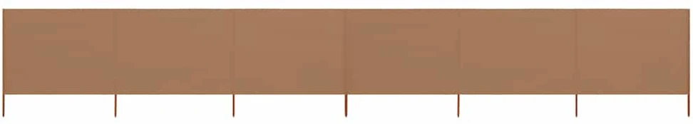Uždanga nuo vėjo, 6 plokštės, taupe spalvos, 800x120cm, audinys