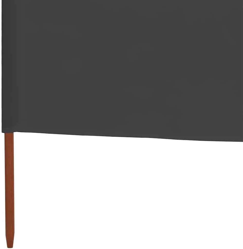 Uždanga nuo vėjo, antracito, 1200x120cm, audinys, 9 plokštės