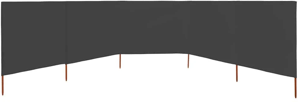 Uždanga nuo vėjo, antracito, 600x120cm, audinys, 5 plokštės